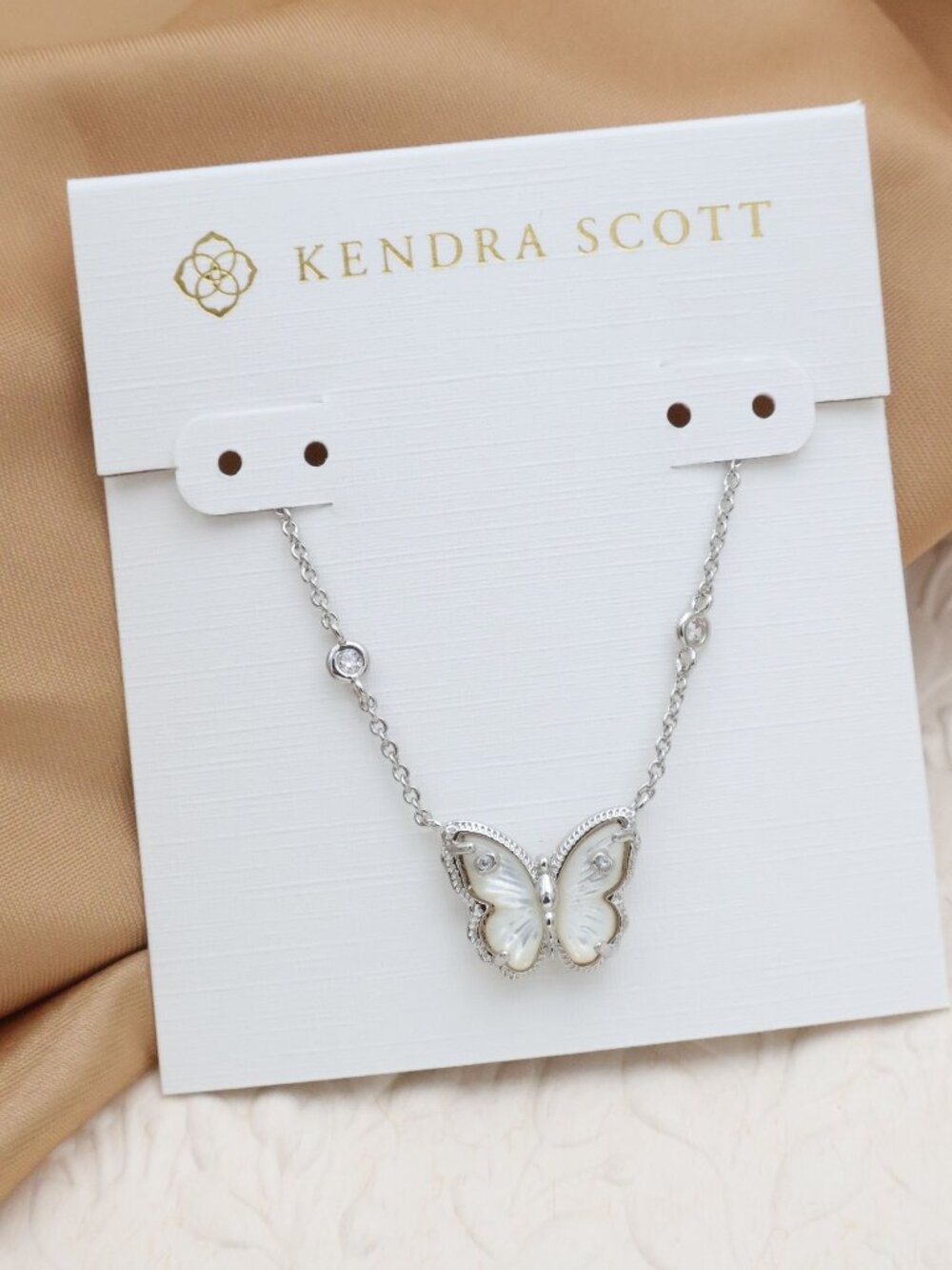 Kendra Scott Cailey Butterfly Silver Pendant Necklace